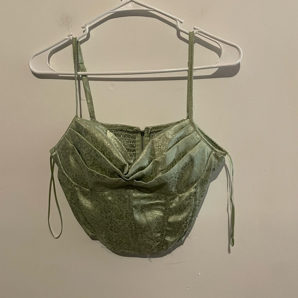 Lime Satin‎ design Corset Bustier size small